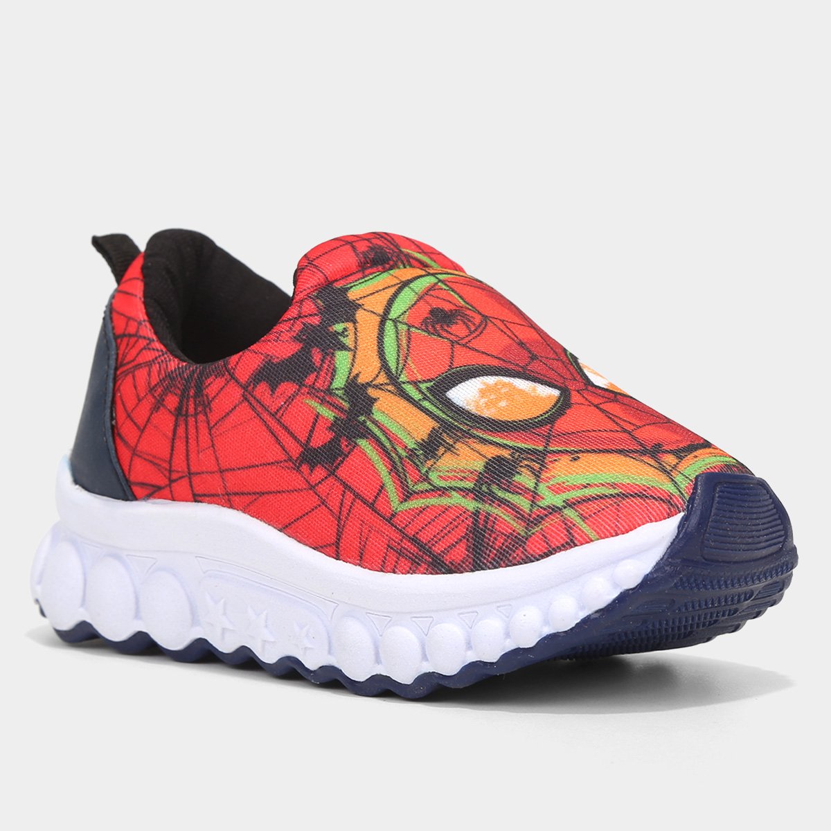 Tênis Infantil Marvel Homem Aranha Sem Cadarço Menino - Tam: 20 - 1