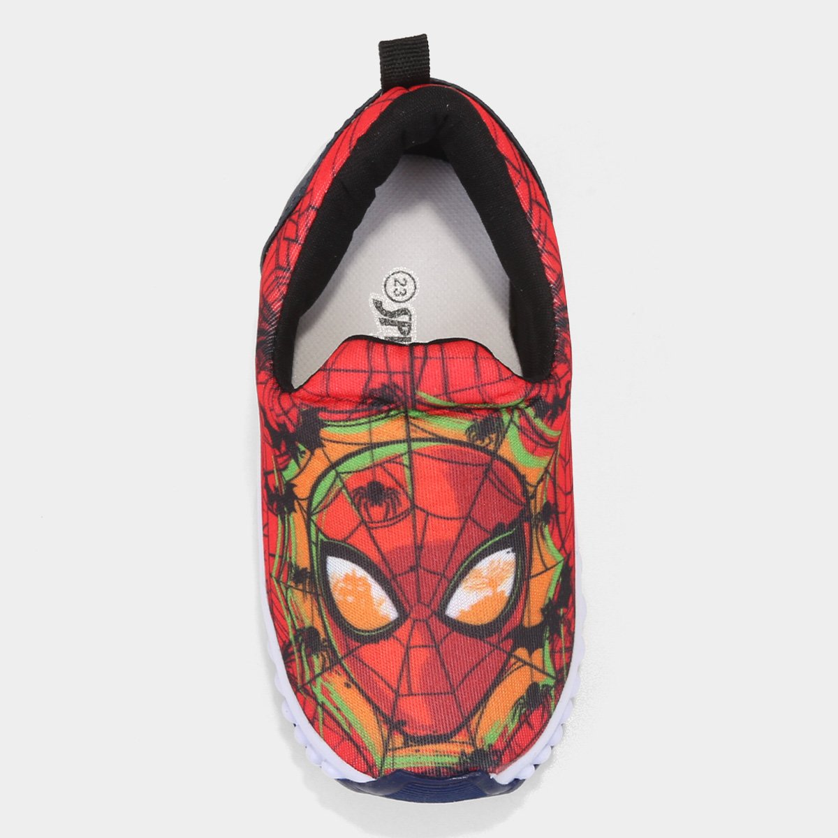Tênis Infantil Marvel Homem Aranha Sem Cadarço Menino - Tam: 20 - 2
