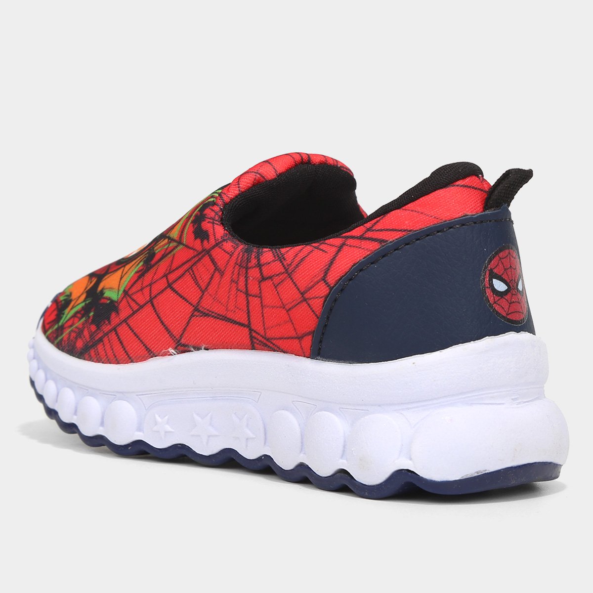 Tênis Infantil Marvel Homem Aranha Sem Cadarço Menino - Tam: 20 - 3