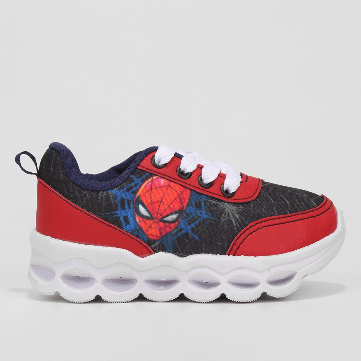 Tênis Infantil Marvel Spider Man Com Led Menino - Tam: 20 - 1