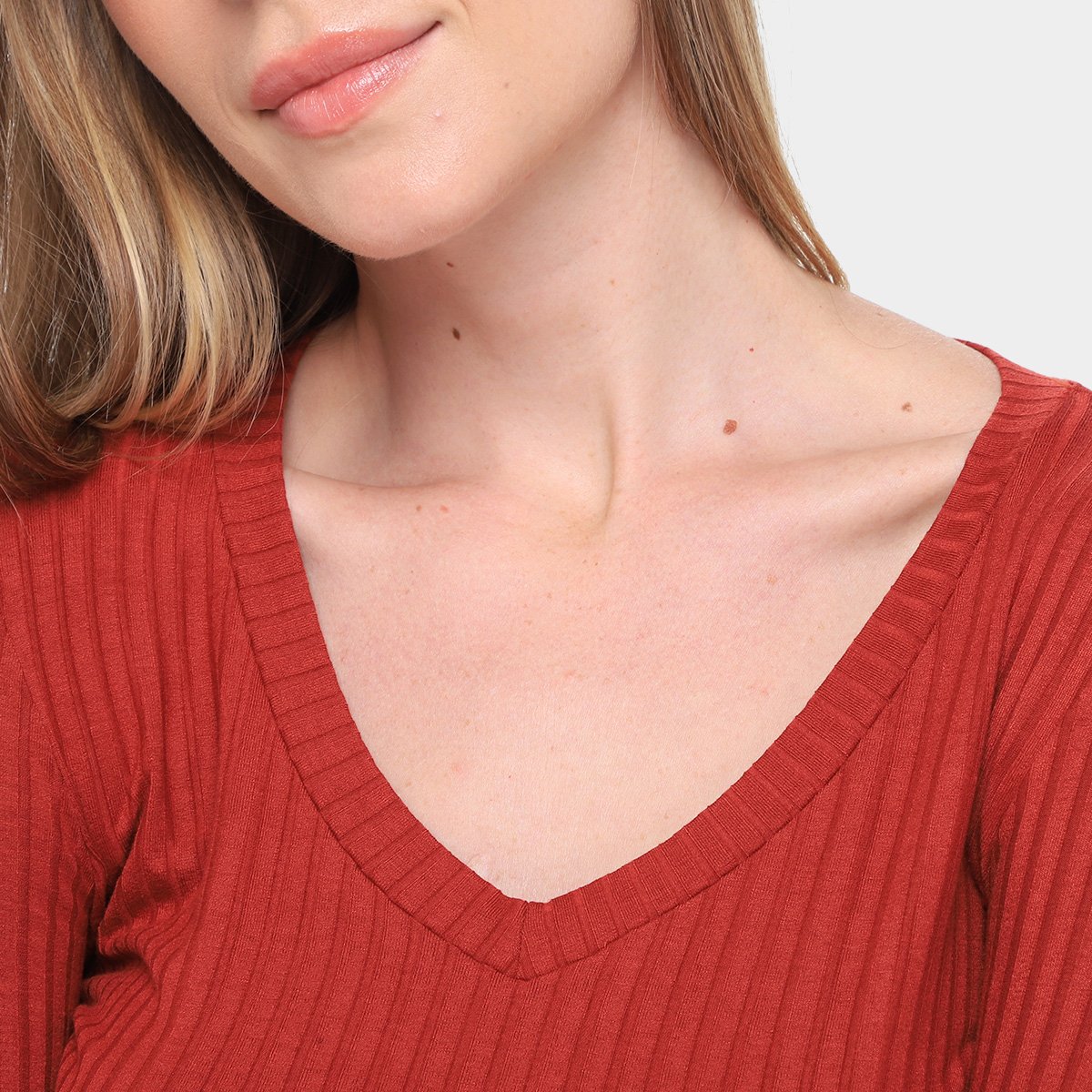 Blusa Lunender Canelada Tracy Manga Longa Feminina - Tam: P - 2