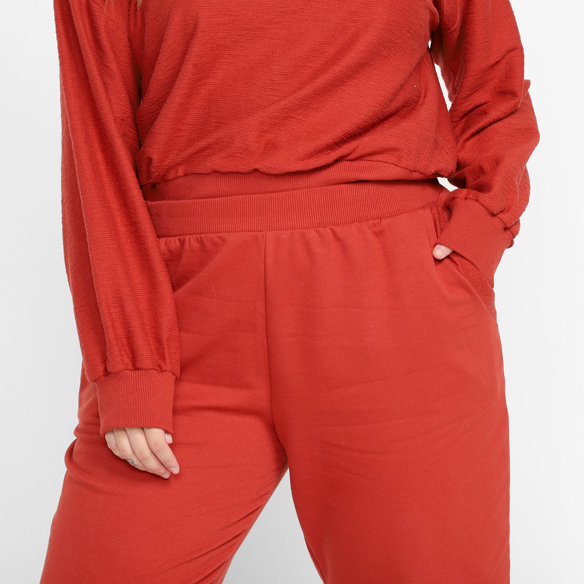 Conjunto Longo Moletom Lunender Plus Size Feminino