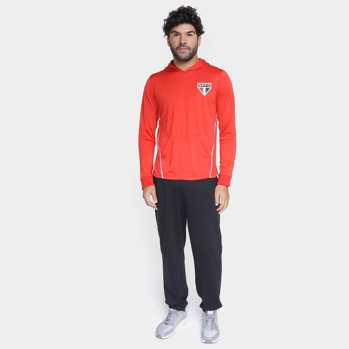 Moletom São Paulo C/ Capuz Masculino - Tam: P - 3