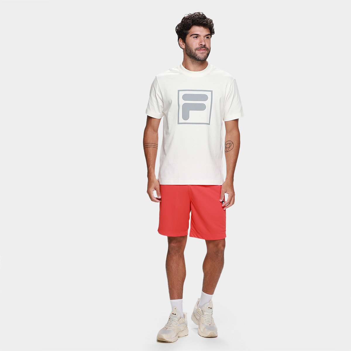Bermuda Fila Heritage Letter Masculina - Tam: P - 3