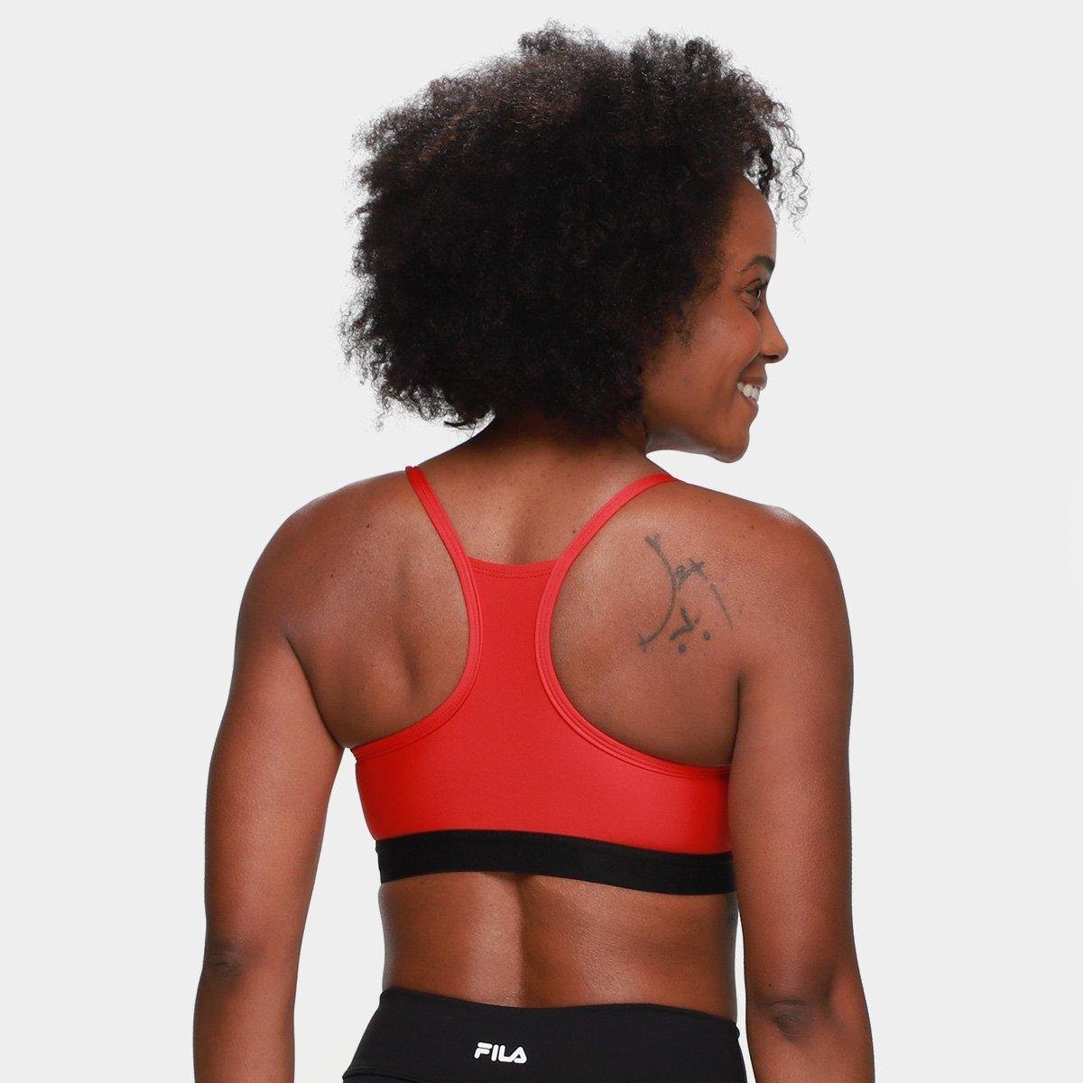 Top Fila Alça Train Elastic V Feminino - Tam: M - 1