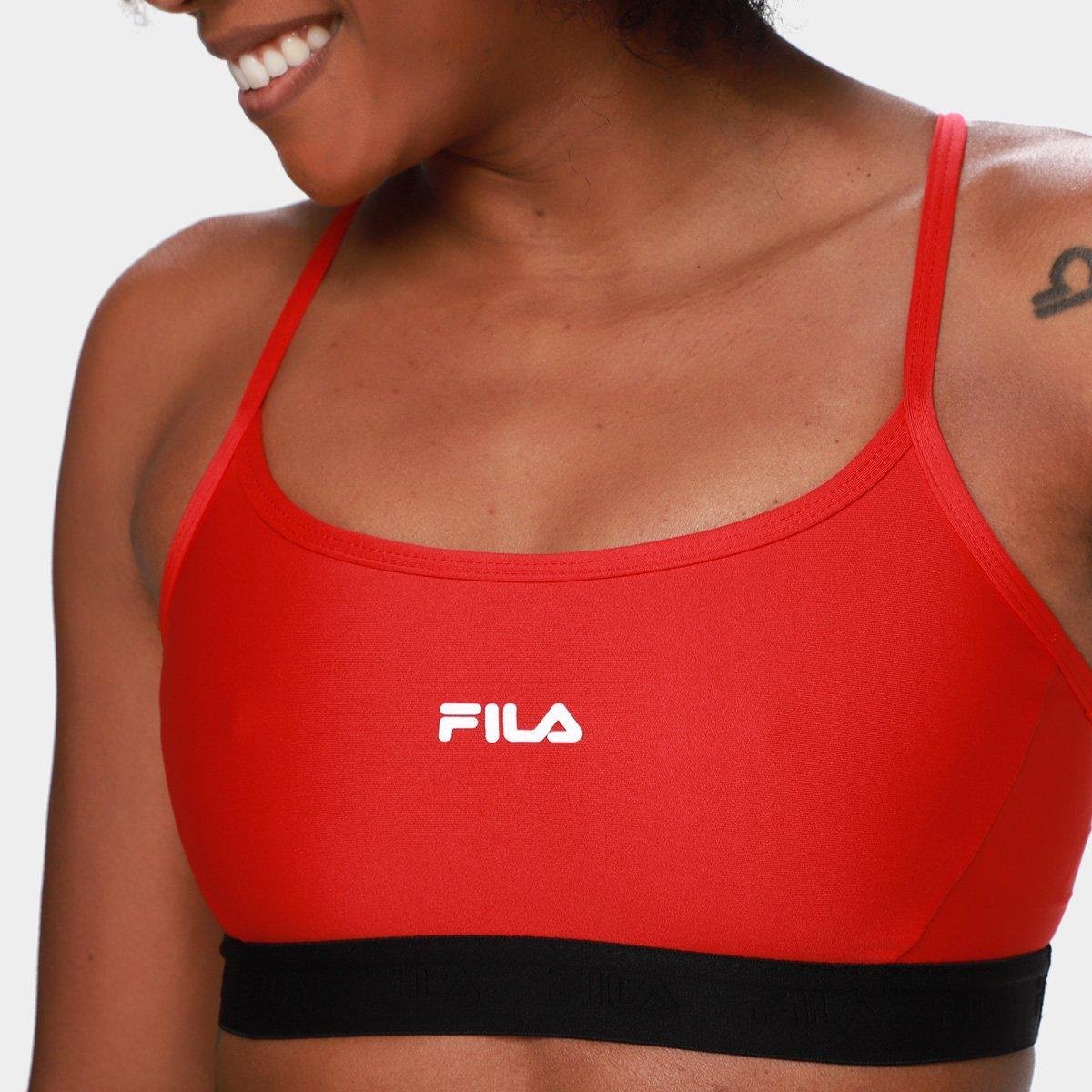 Top Fila Alça Train Elastic V Feminino - Tam: M - 2