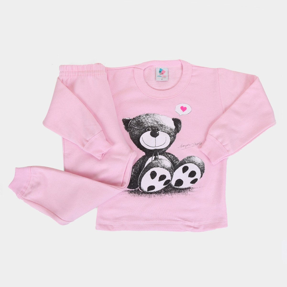 Conjunto Infantil Mia Kids Ursinho Feminino