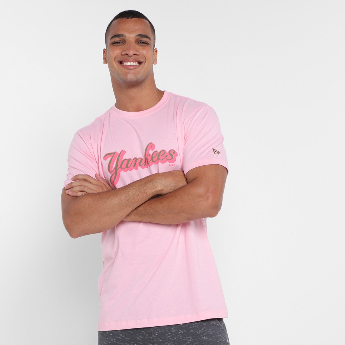 Camiseta New Era Have Fun Script New York Yankees Masculina