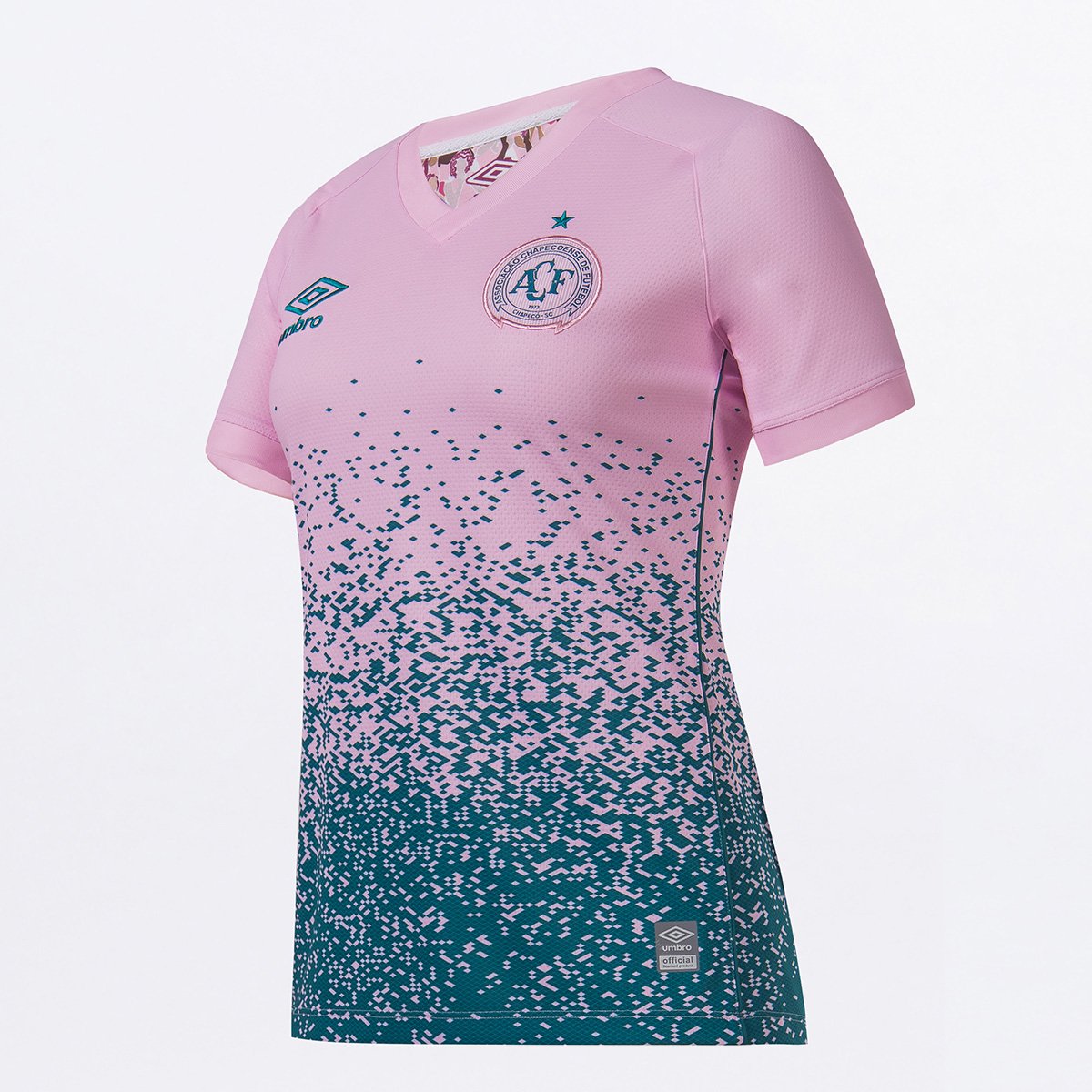 Camisa Chapecoense Outubro Rosa 21/22 s/n° Torcedor Umbro Feminina - Tam: GG - 2