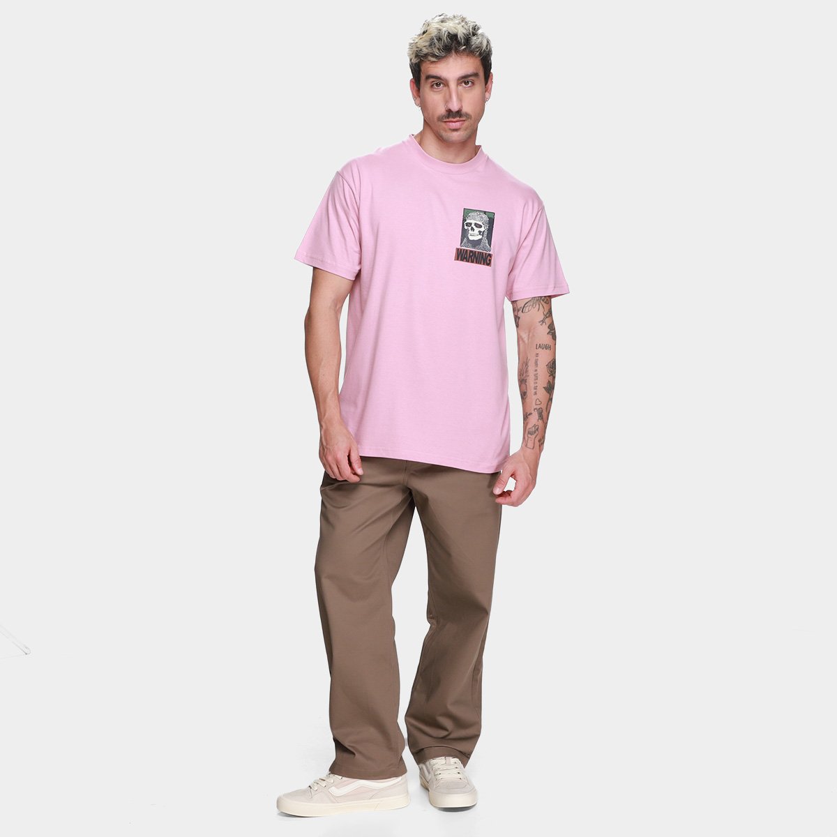 Camiseta Vans Warning Signs 4 Life Masculina - Tam: P - 4