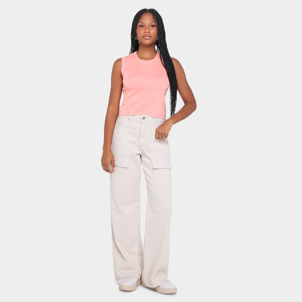 Regata Cropped Hering Casual Feminina - Tam: G - 3