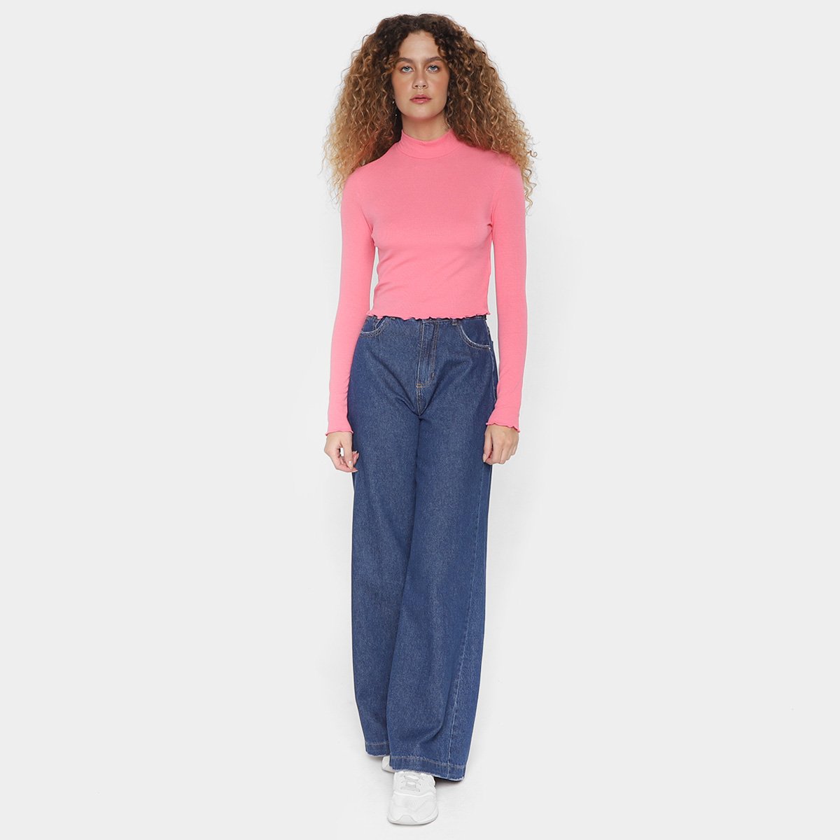 Camiseta Cropped Hering Manga Longa Feminina - Tam: GG - 3