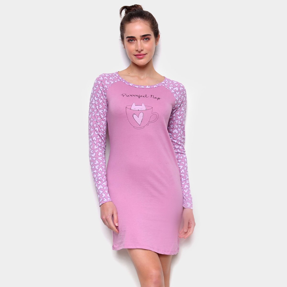 Camisola Hering Corações Gatinho Manga Longa