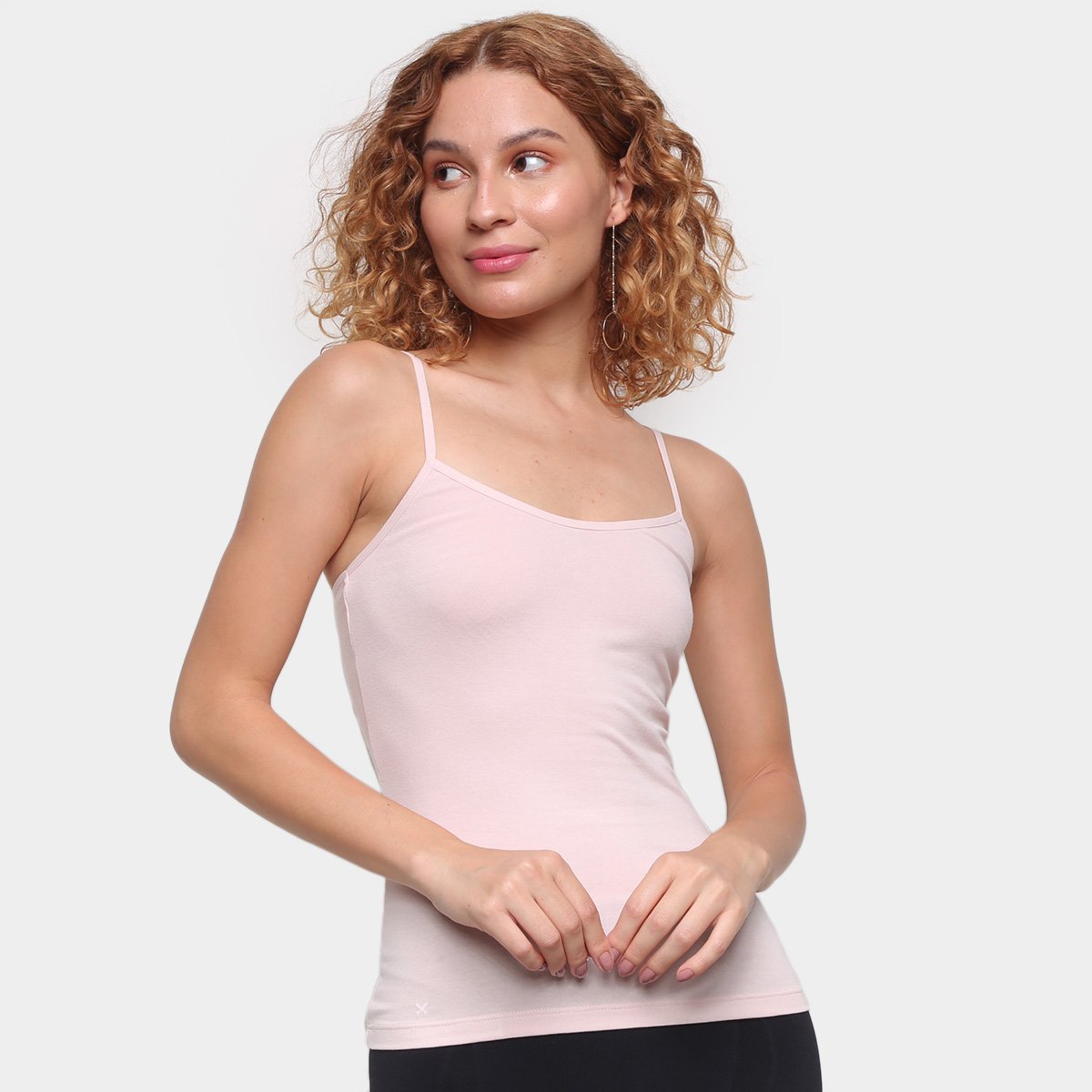 Camisete Hering Básica Com Alças Finas Feminina