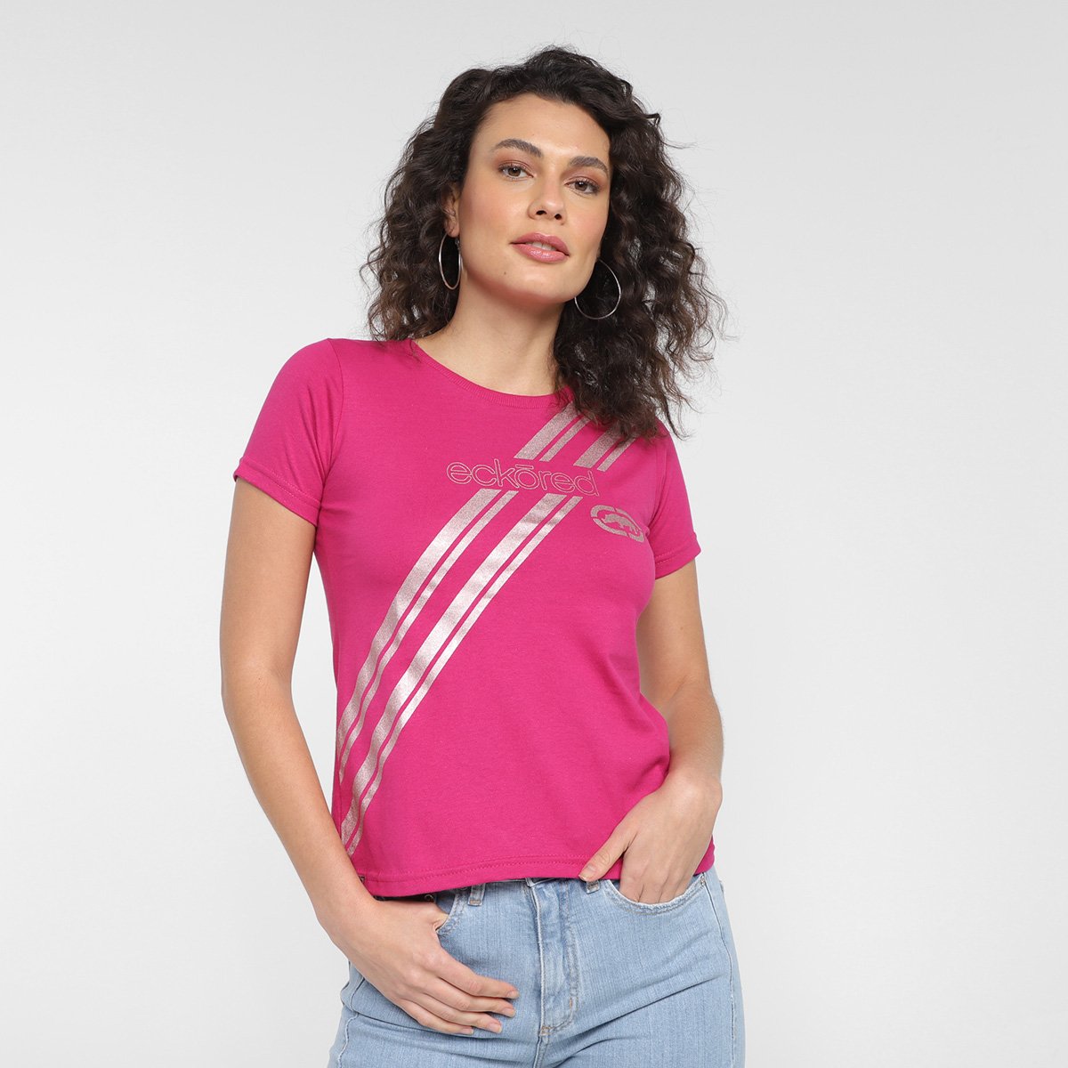 Camiseta Ecko Estampada Feminina