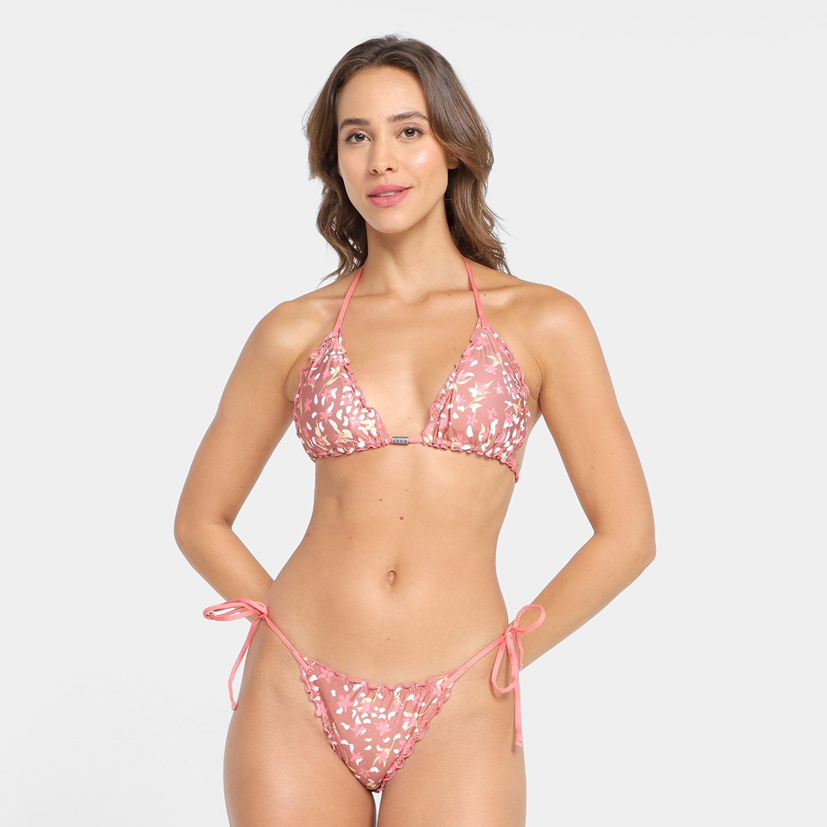 Conjunto de Biquini Roxy Cortininha Forever Fit - Tam: GG - 1