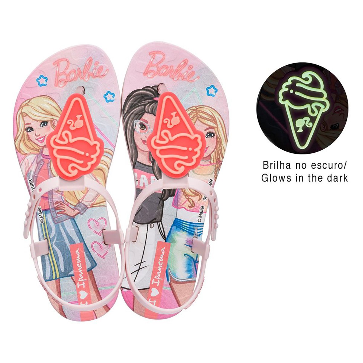 Sandália Infantil Grendene Kids Barbie Candy Feminina