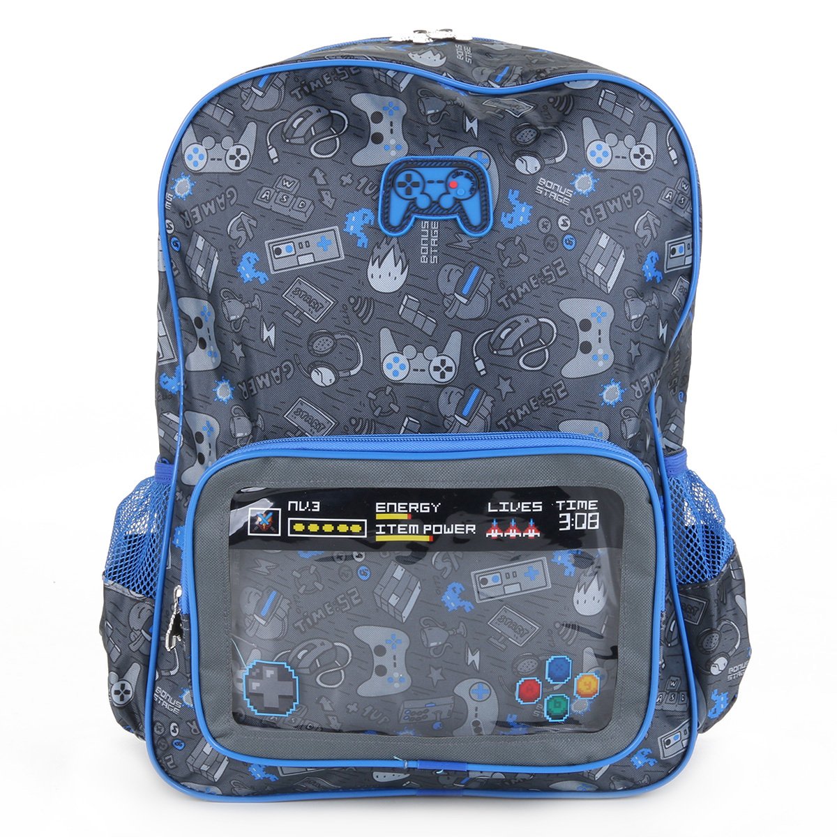 Mochila Infantil Clio Style Costas Video Game Masculina