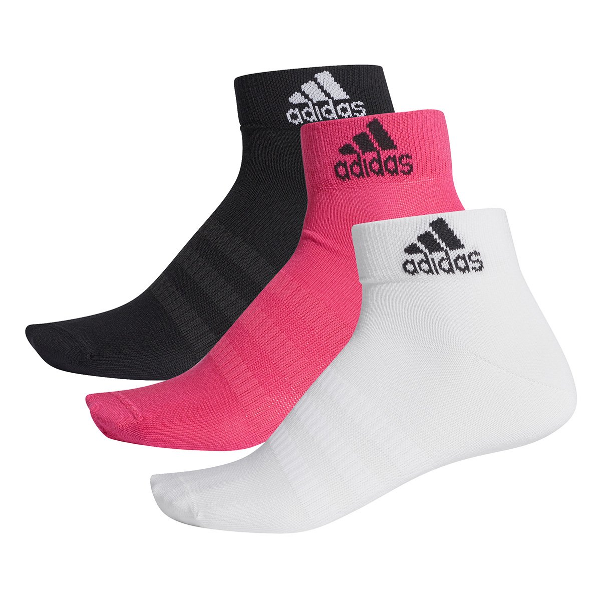 Kit Meia Adidas Cano Baixo Light c/ 3 pares