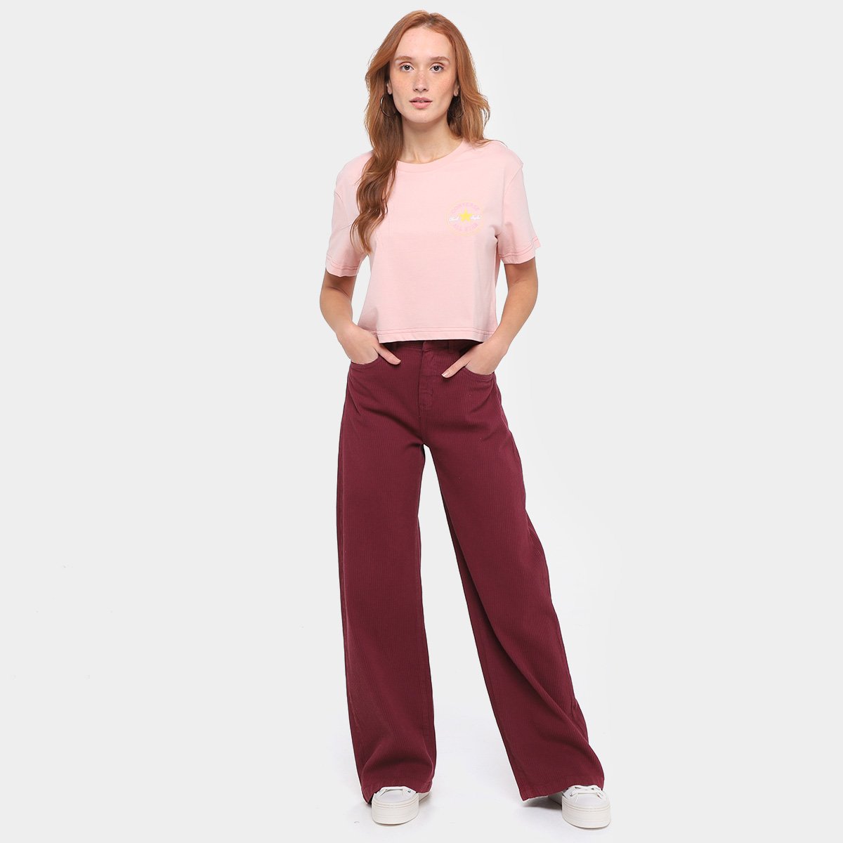 Camiseta Converse Go-To As Pach Cropped Feminina - Tam: P - 3