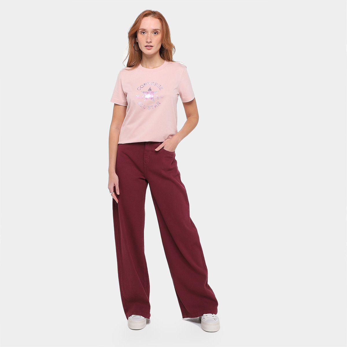 Camiseta Converse Patch Log Fit Feminina - Tam: P - 3