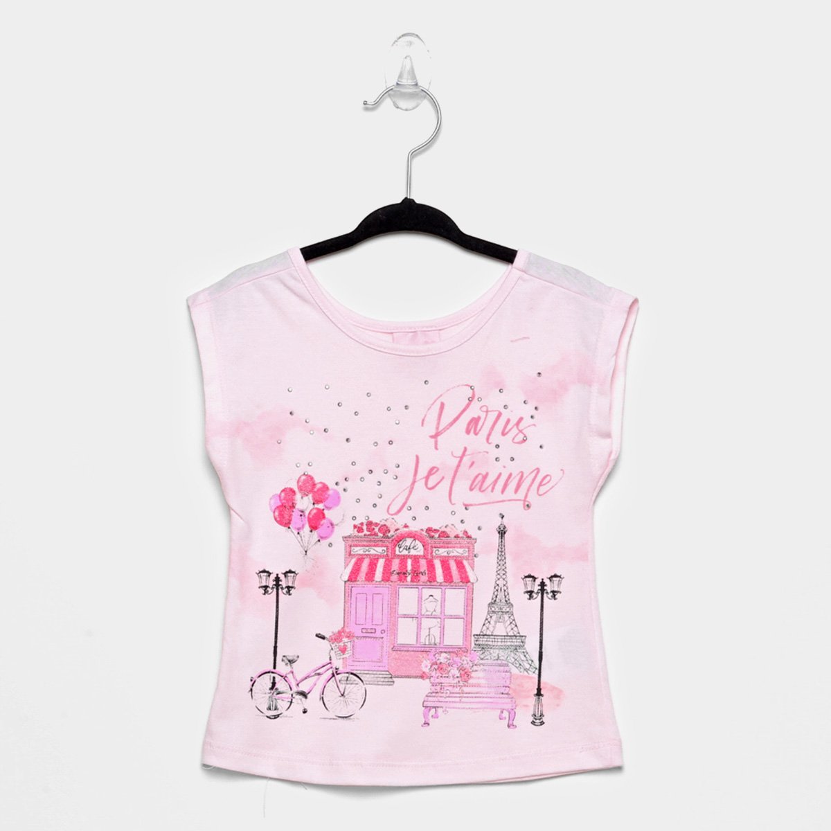 Blusa Infantil Quimby Strass Feminina
