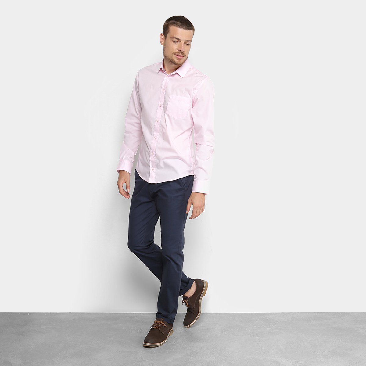Camisa Slim Manga Longa Colcci Básica Masculina - Tam: GG - 2