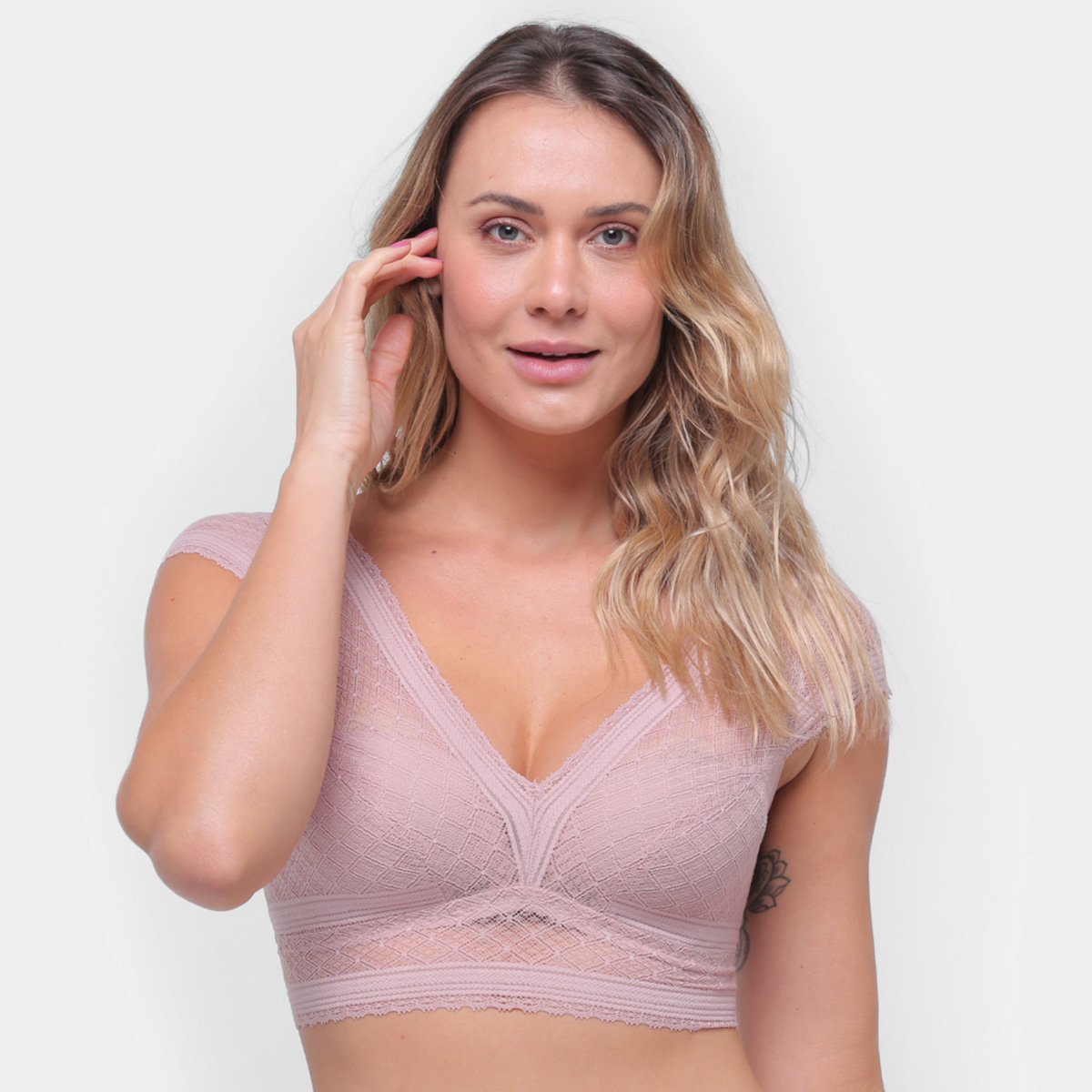 Sutiã Liz Bralette com Manga Feminino-81902