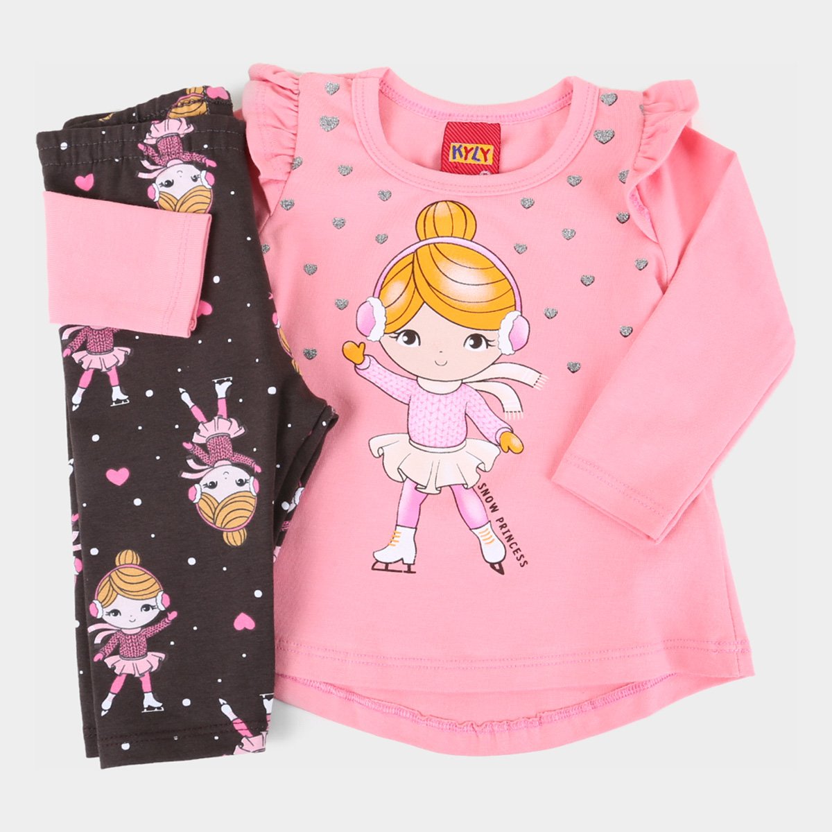 Conjunto Bebê Kyly Longo Estampado Feminino