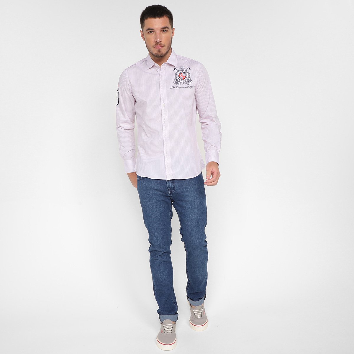 Camisa Manga Longa Pacific Blue Masculina - Tam: P - 3