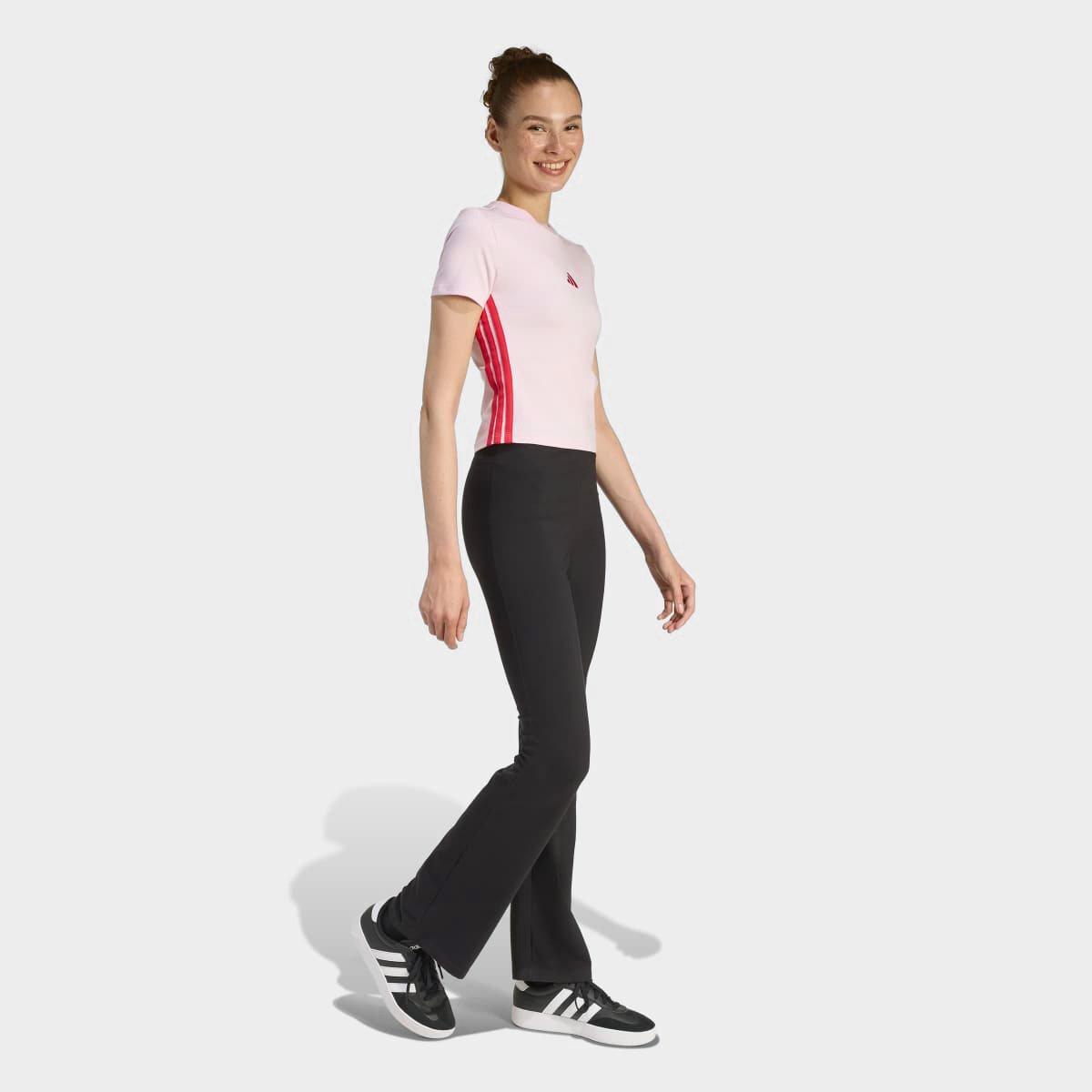 Camiseta Adidas Slim 3 Stripes Feminina - Tam: P - 4
