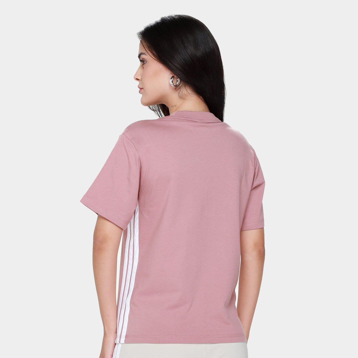 Camiseta Adidas 3 Listras Feminina - Tam: P - 1