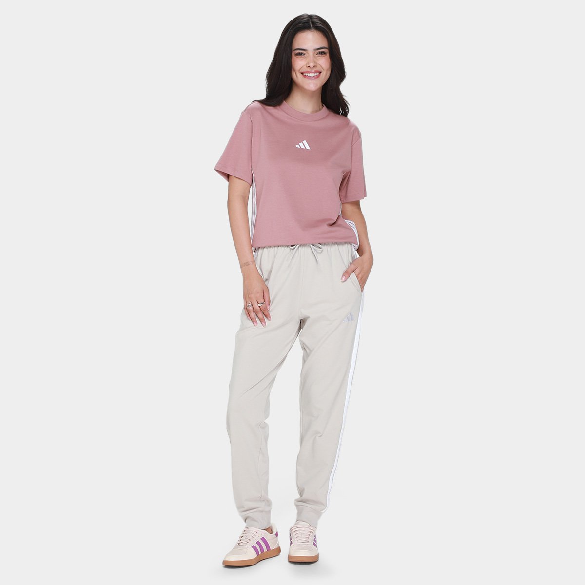 Camiseta Adidas 3 Listras Feminina - Tam: P - 3