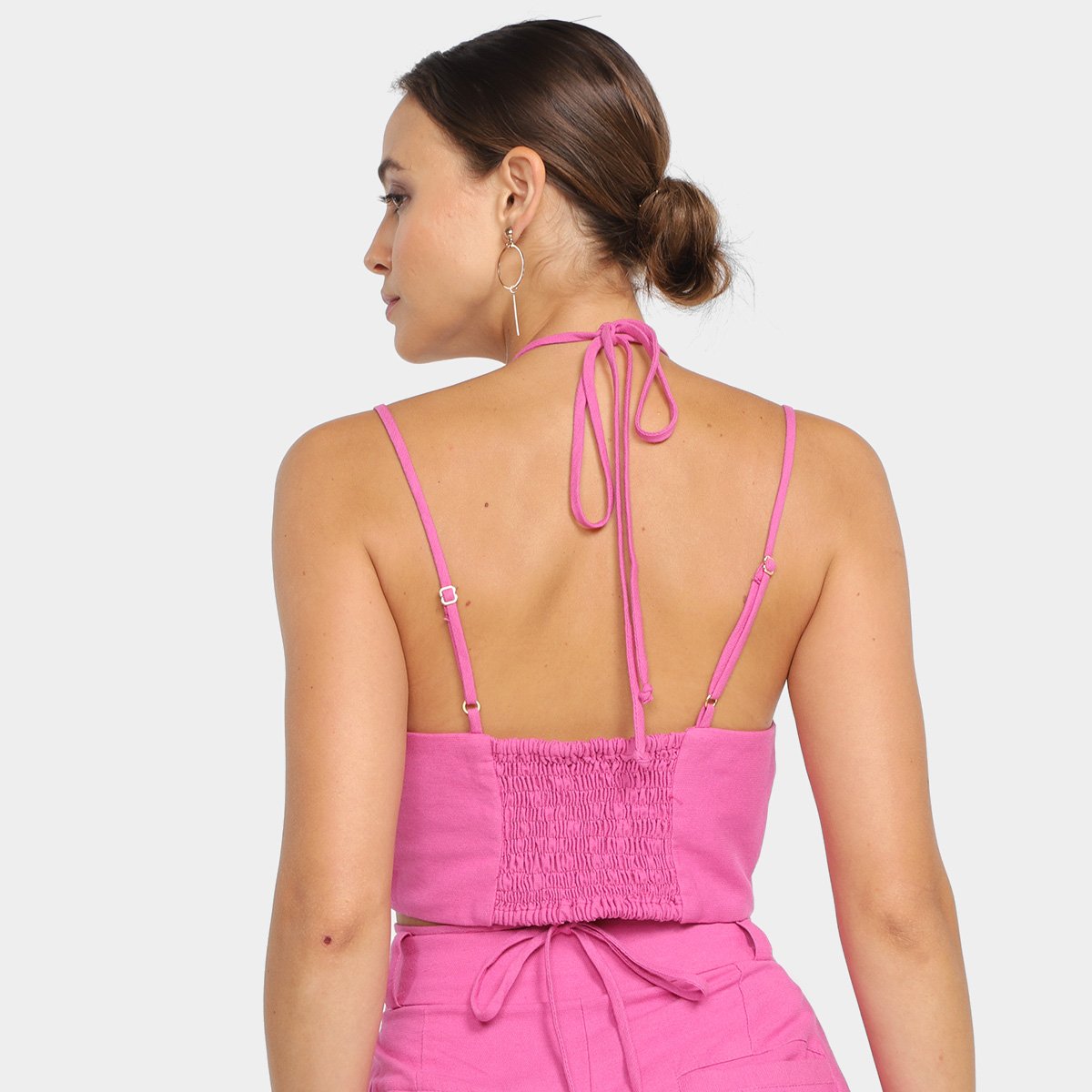 Blusa All´s Cropped Franzido Liso Feminino - Tam: G - 1