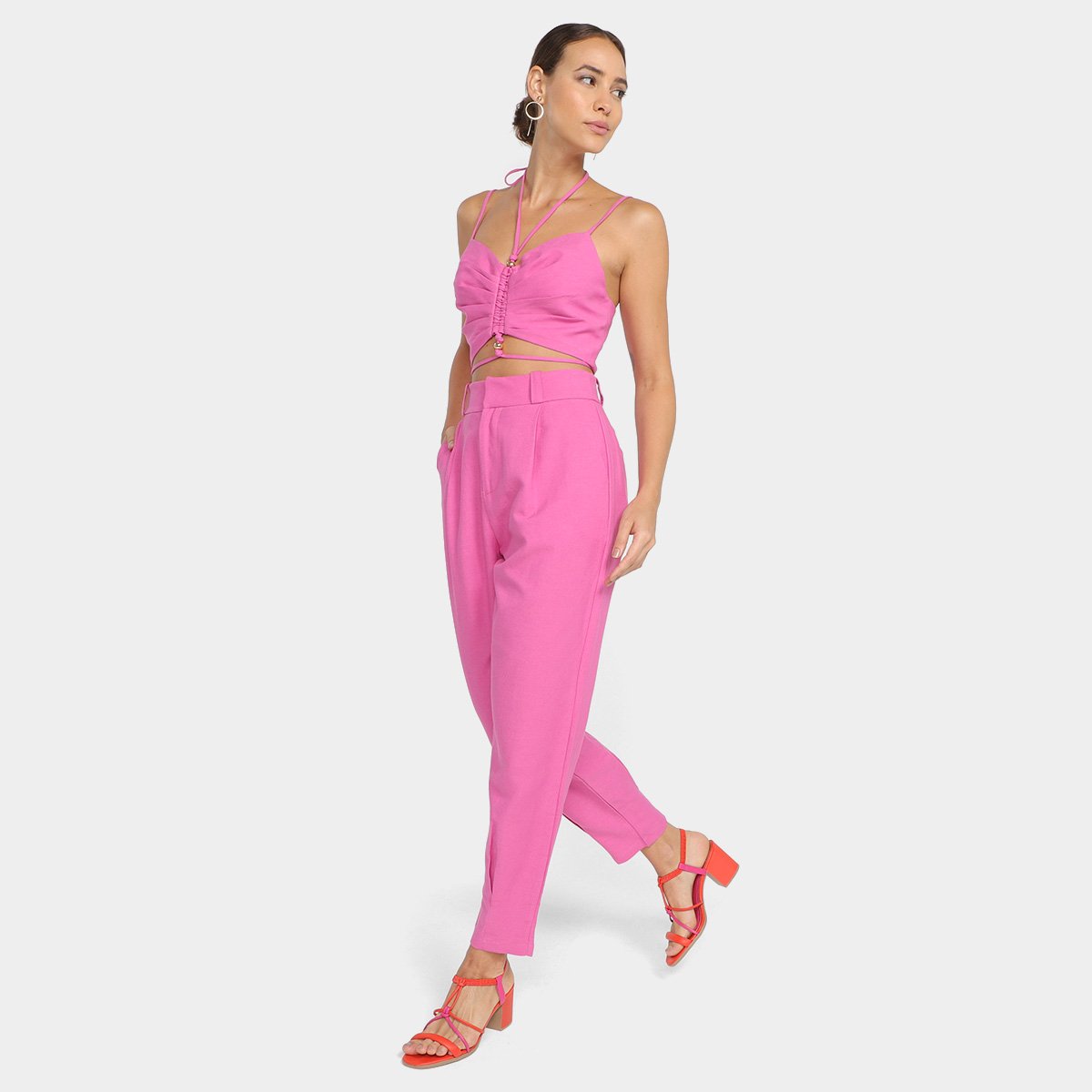 Blusa All´s Cropped Franzido Liso Feminino - Tam: G - 3