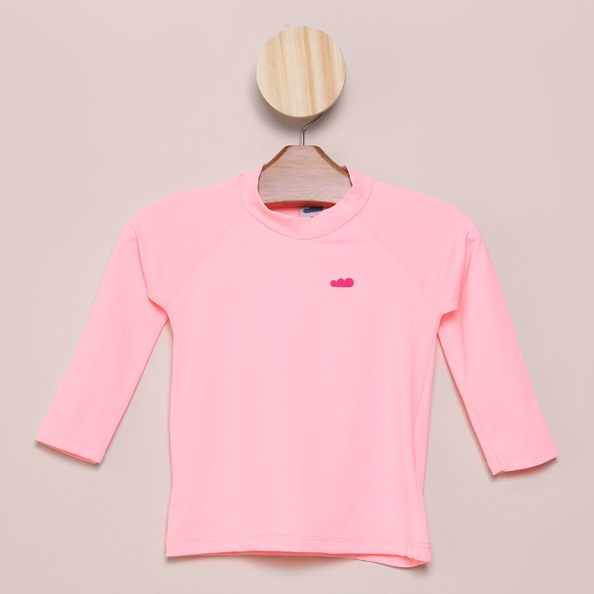Camiseta de Praia Infantil Básica Manga Longa Com Proteção UV Masculina
