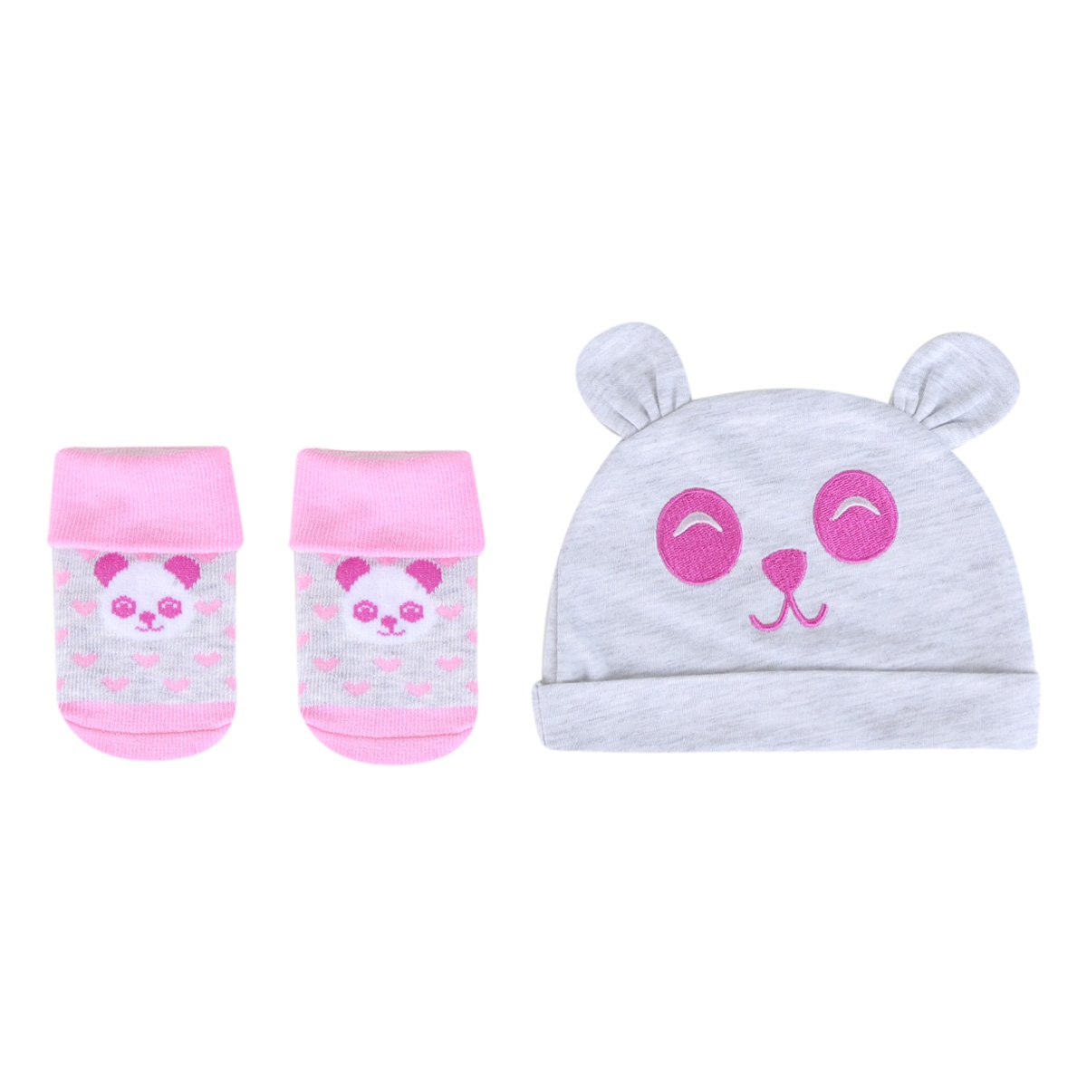 Kit Presente Recém Nascido Pimpolho Gorro + Meia Feminino