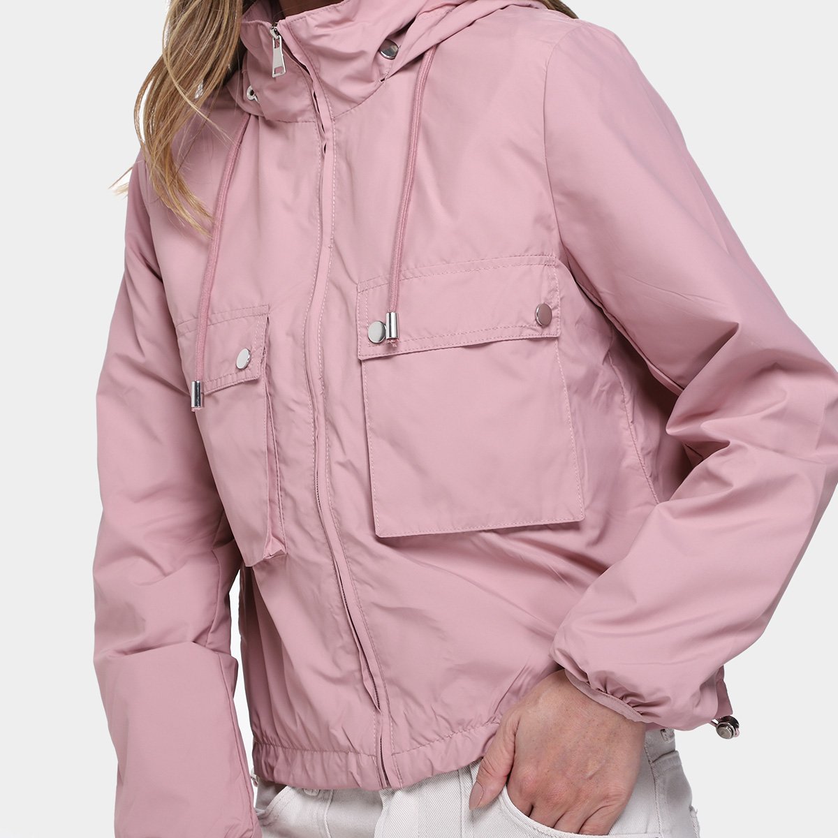 Jaqueta Corta Vento com Capuz Facinelli Cargo Feminina - Tam: P - 3