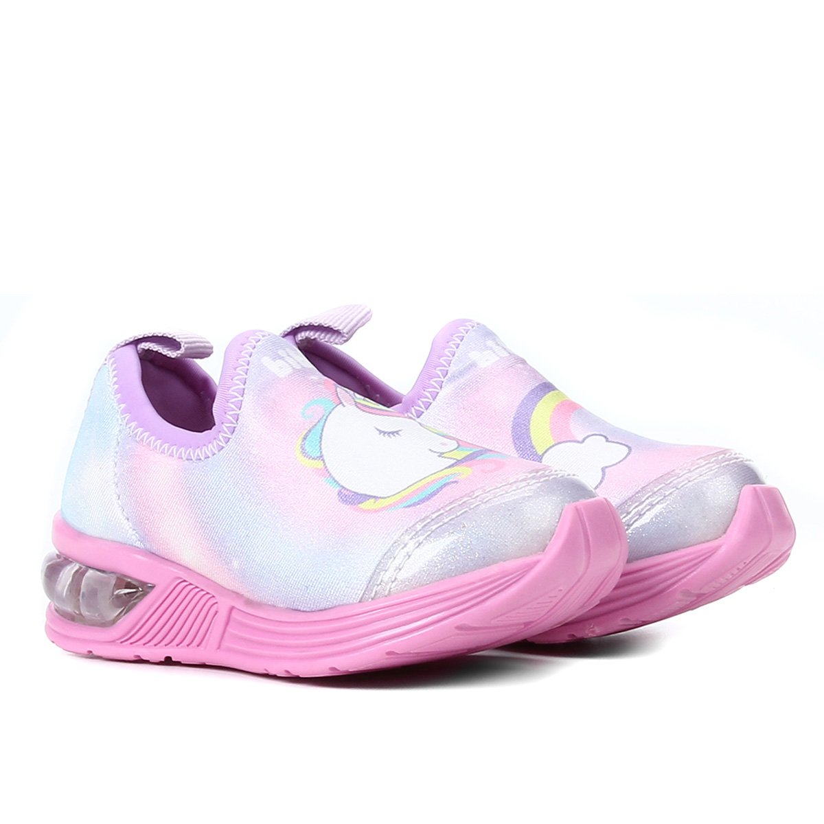 Tênis Infantil Bibi Led Space Wave Unicórnio Feminino - Tam: 26 - 1