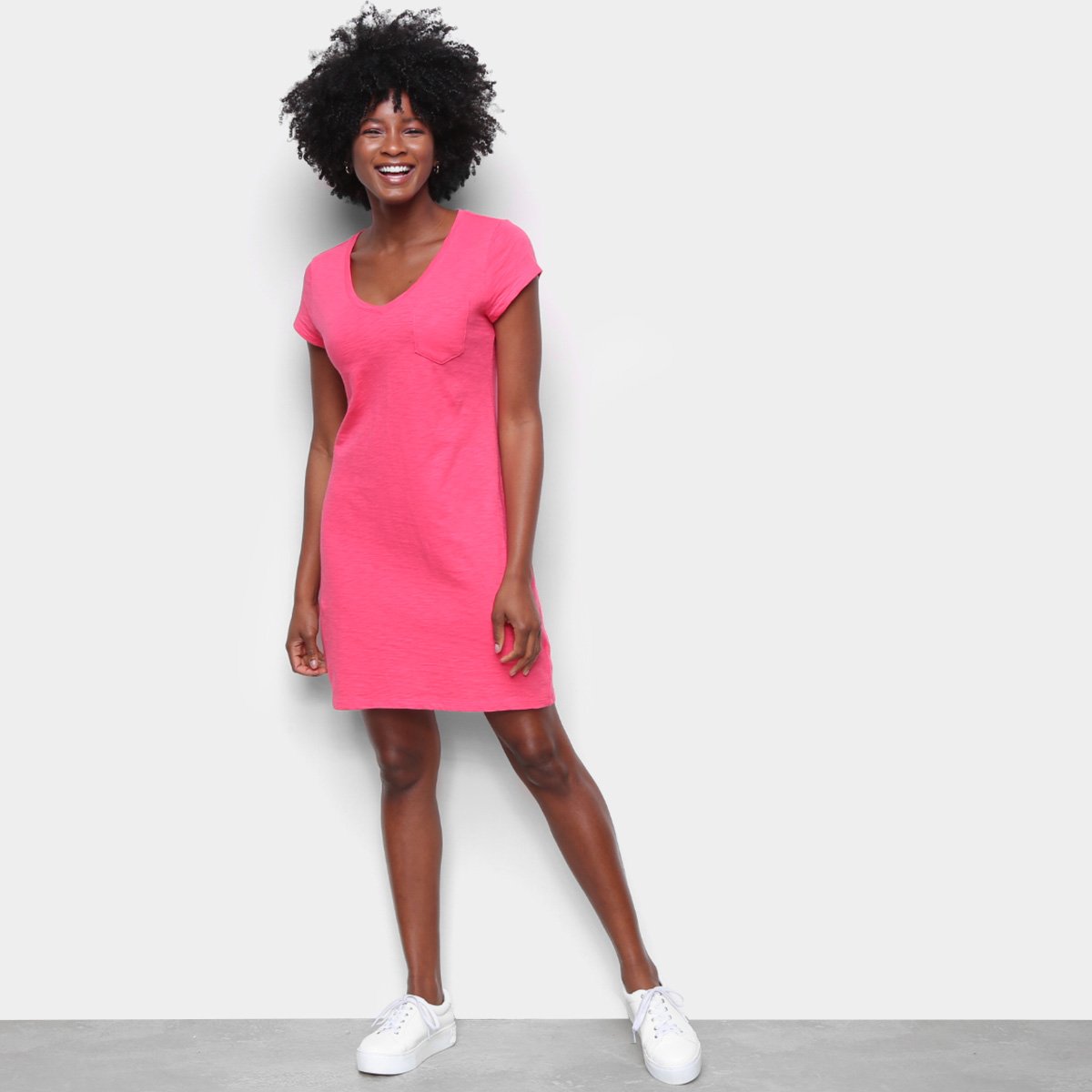 Vestido GAP Liso Gola V Feminino