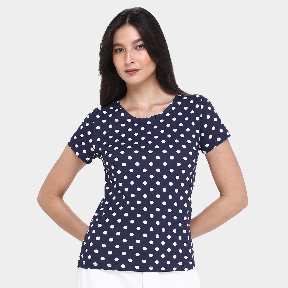 Kit Camiseta Básicos Poá c/ 2 Peças Feminina - Tam: P - 2
