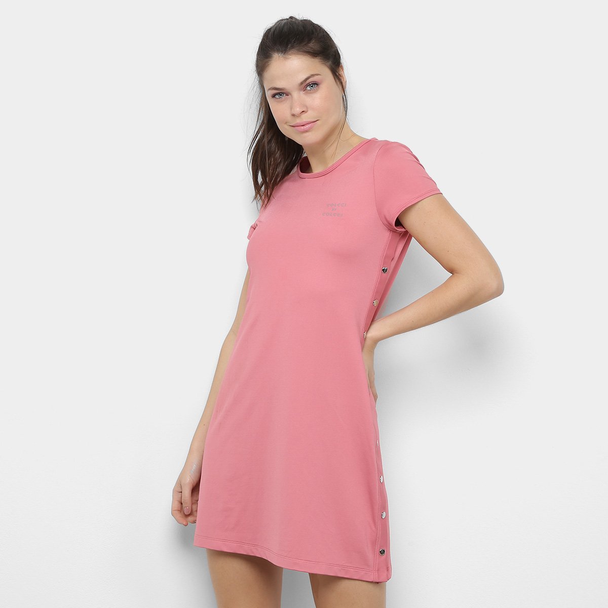 Vestido Colcci Fitness Evasê Curto Button