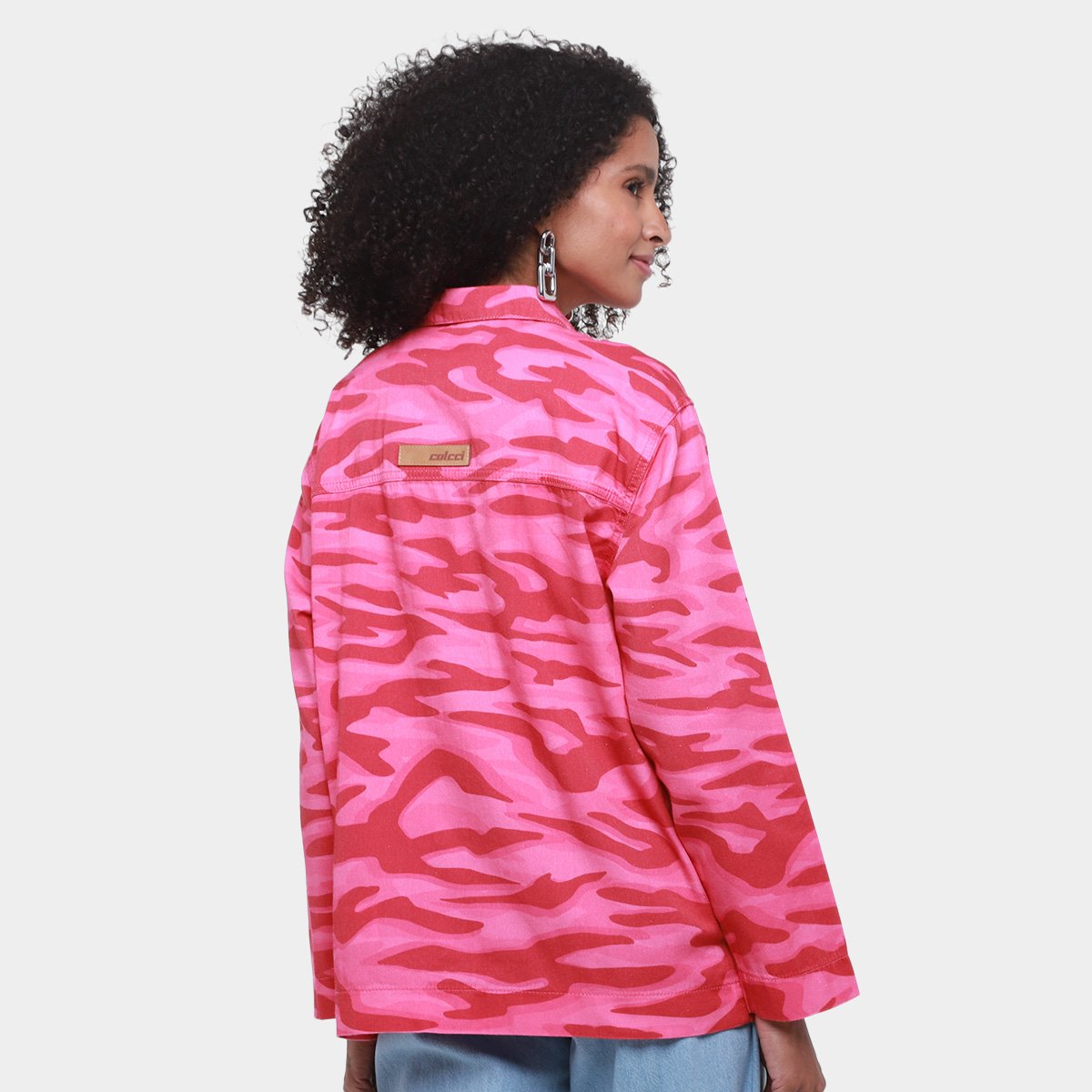 Jaqueta de Sarja Colcci Estampada Feminina - Tam: EP - 1