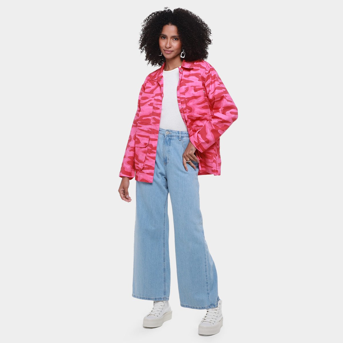 Jaqueta de Sarja Colcci Estampada Feminina - Tam: EP - 4