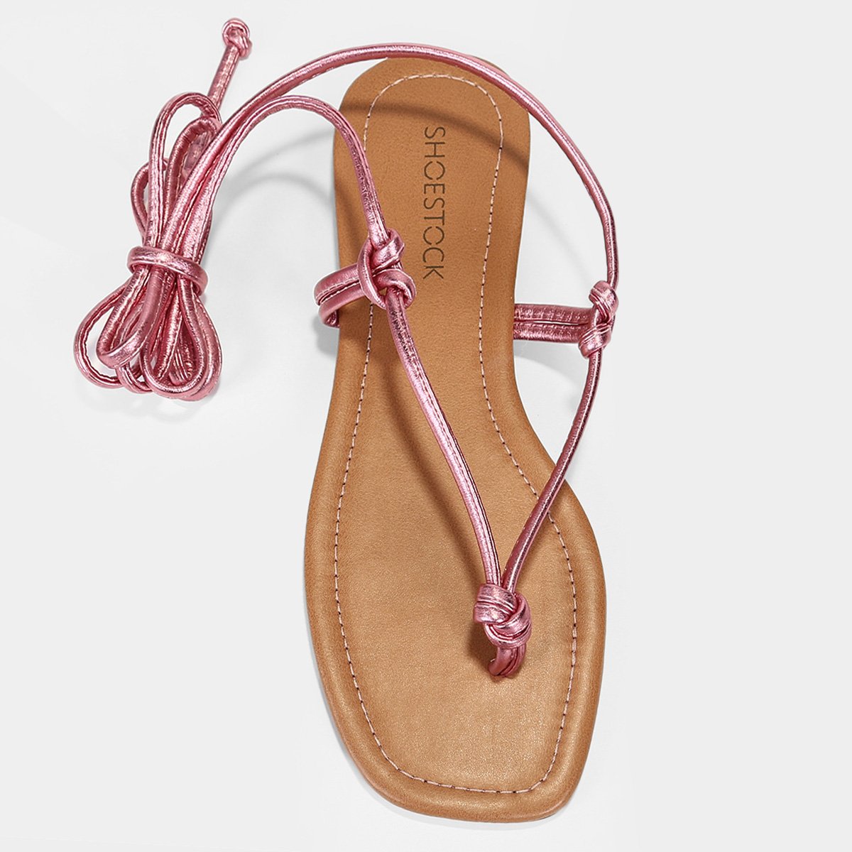 Rasteira Shoestock Metalizada Amarração - Tam: 39 - 5