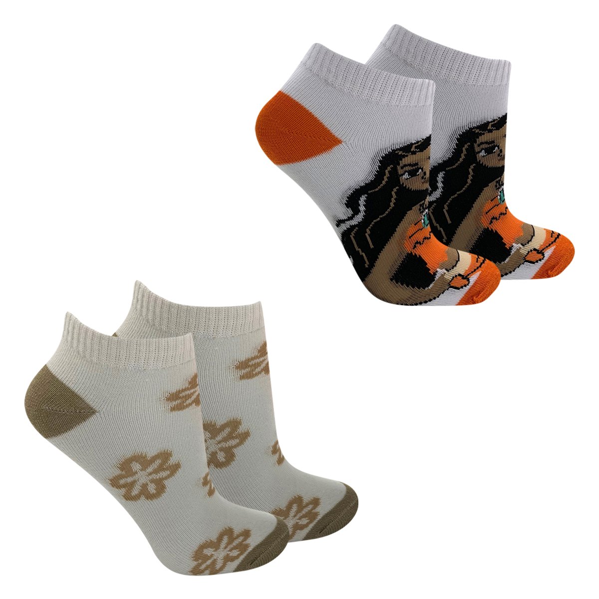 Kit Meia Infantil Disney Cano Curto Moana 2 Pares