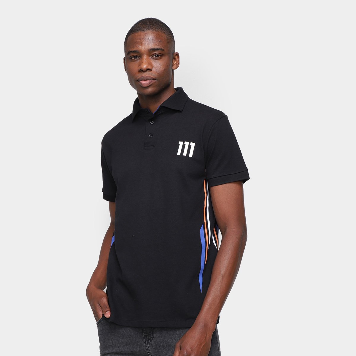 Camisa Polo RB111 Rubens Barrichello Sides Masculina