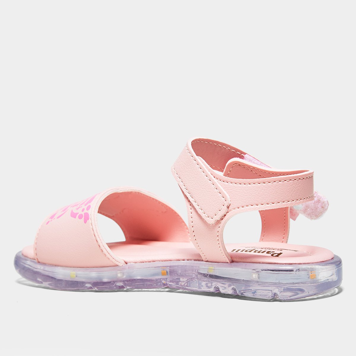 Sandália Infantil Pampili Coração Com Led Menina - Tam: 25 - 3
