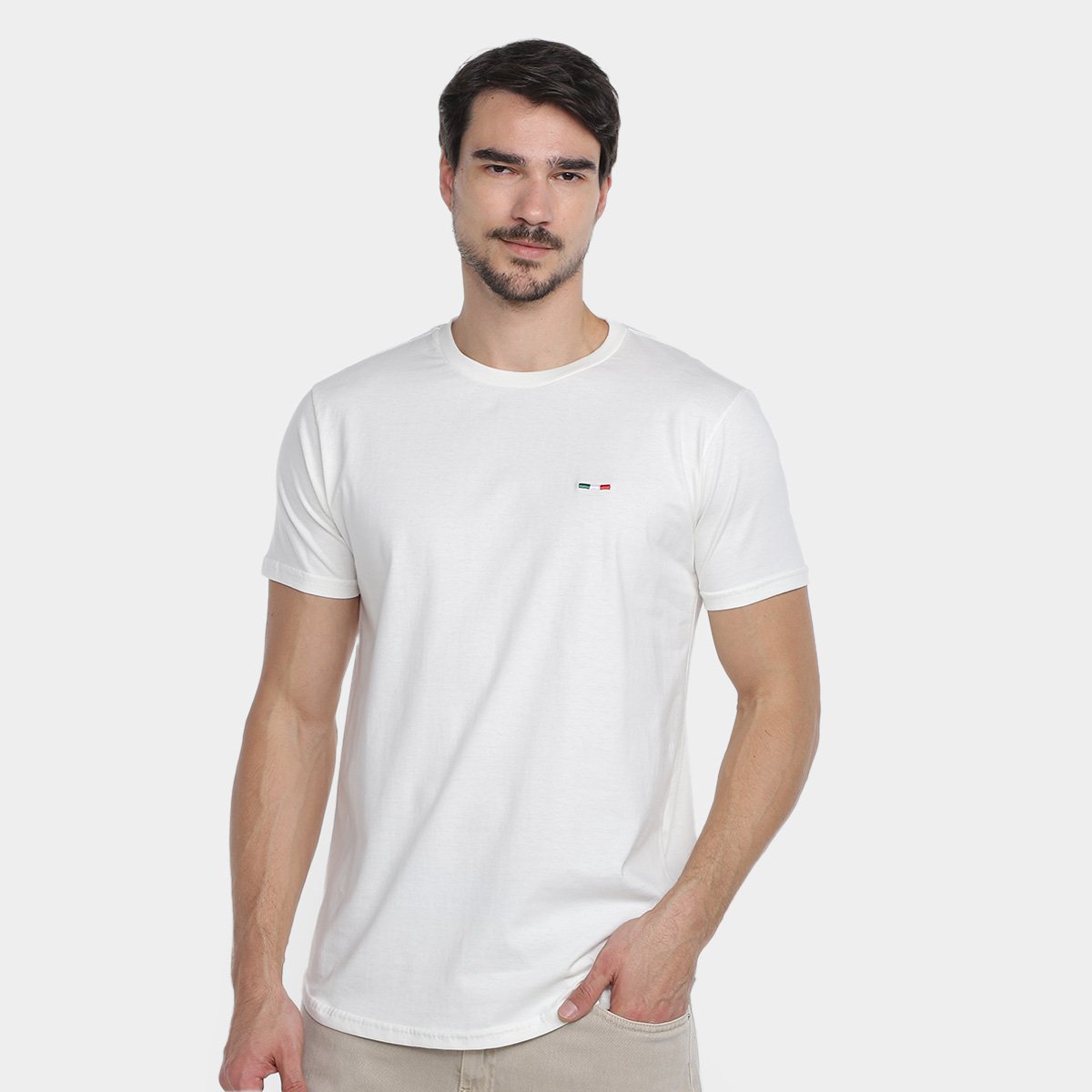 Kit Camiseta Industrie Itália Alongada Masculina - 2 Peças - Tam: P - 1