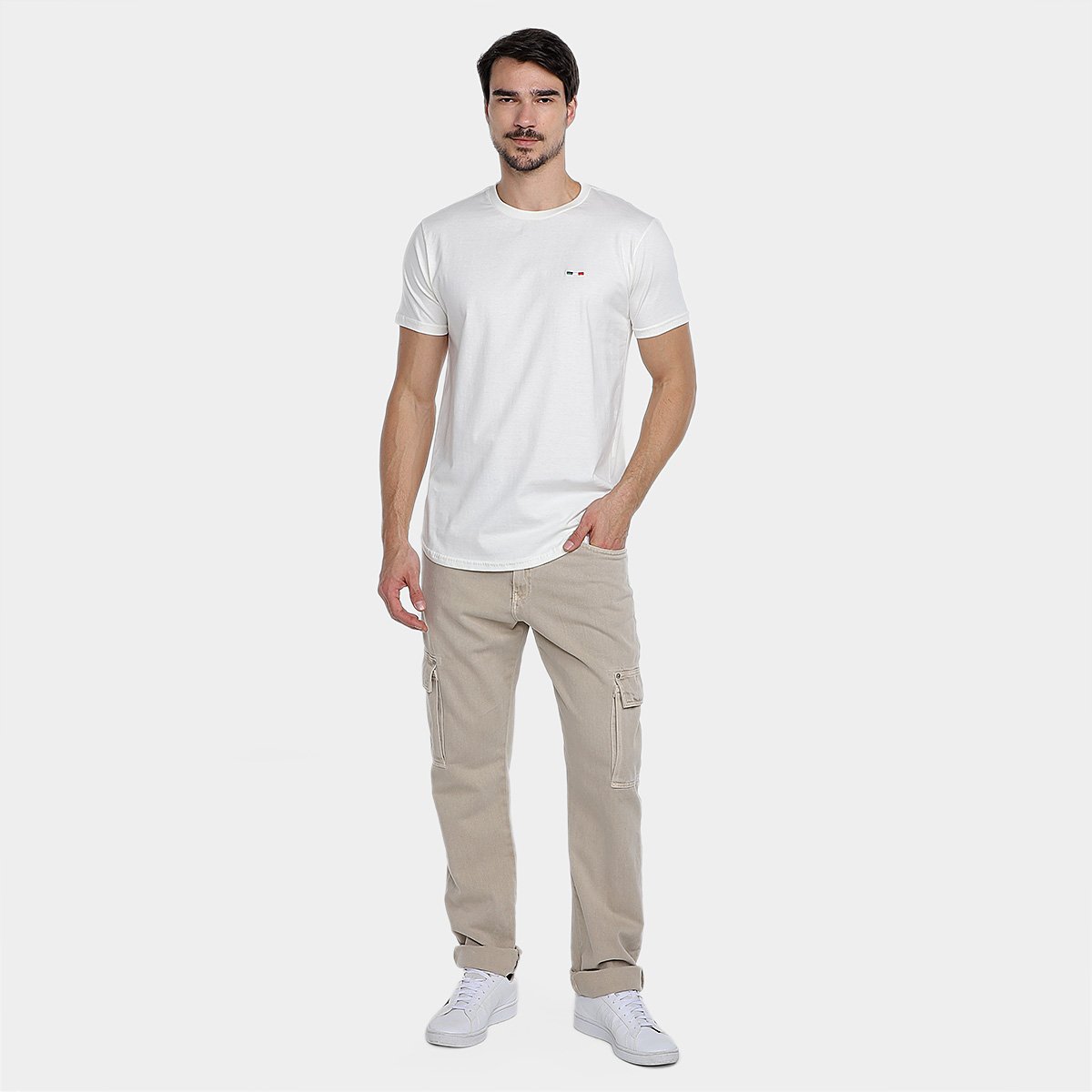 Kit Camiseta Industrie Itália Alongada Masculina - 2 Peças - Tam: P - 5